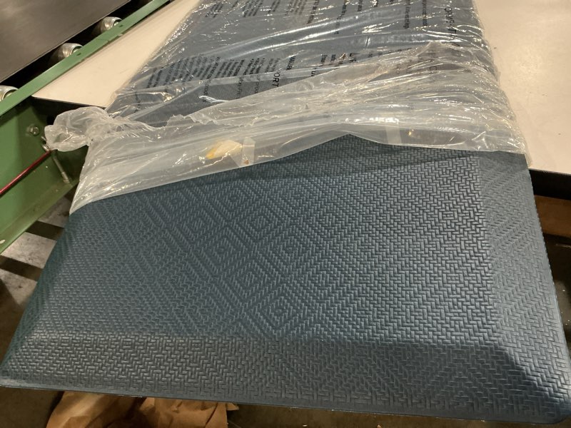Condition photo showing Good Condition for Ophanie Kitchen Mats for Floor, 3/4 Inch Thick Kitchen Rugs, 20'' x 48'' Anti Fatigue Standing Cushioned Mat, Waterproof,Comfort Ergonomic Mat for Office, Home, Sink, Blue Non-Slip Bottom Blue 48"L x 20"W x 0.8"Th