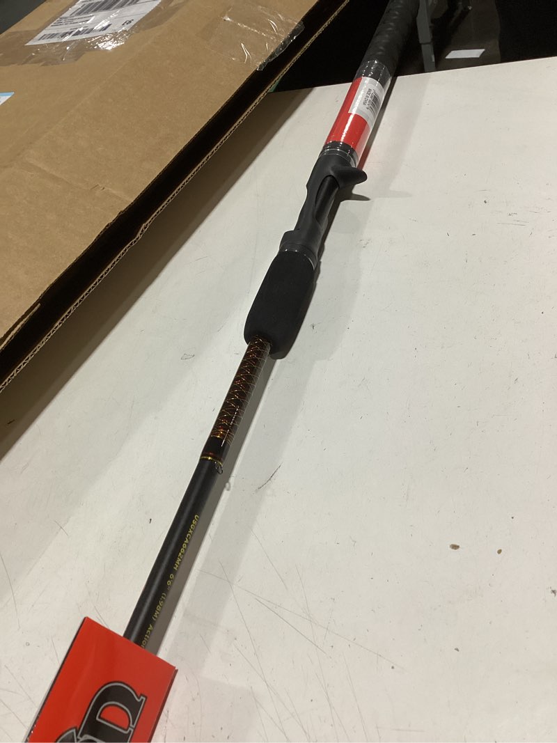 Condition photo showing As Is for ugly stik 6'6" gx2 casting rod, 2 piece fishing rod, 10-25 lb line rating, medium heavy rod power, 1