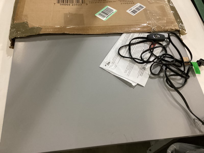 Condition photo showing Good Condition for Cozy Products Cozy Legs Flat Panel Heater, Slim Low-Wattage Wall or Desk Mount Space Heater, Radiant Heating Technology, Energy-Efficient, 1-inch Thin, 150 Watts