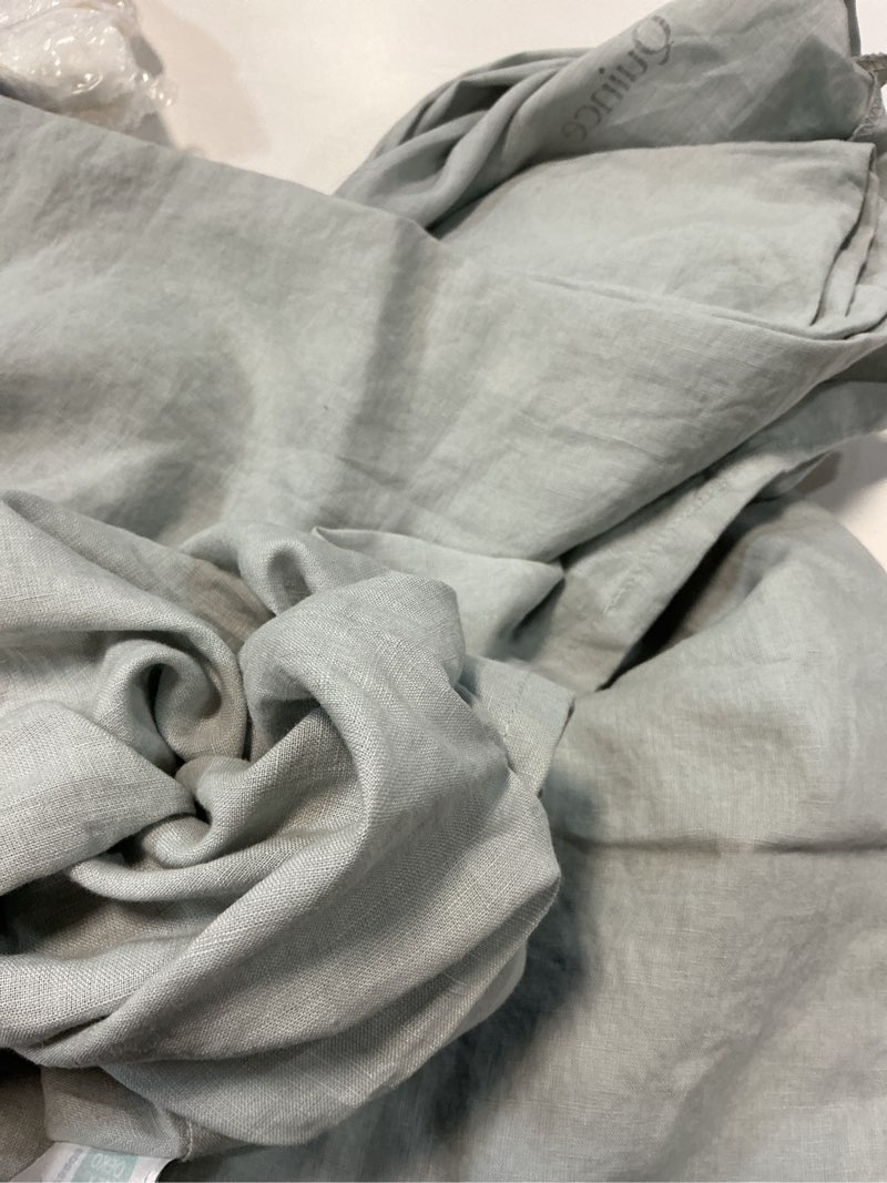 Condition photo showing Good Condition for european linen duvet cover, twin, mist