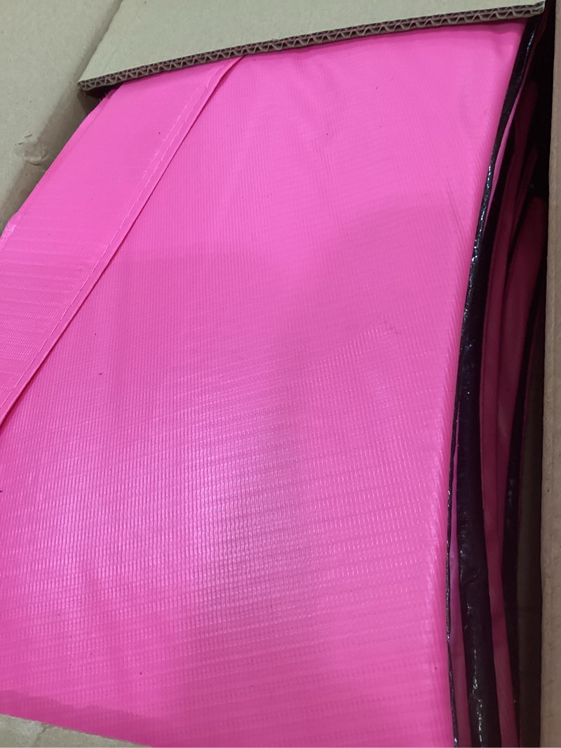 Condition photo showing Good Condition for langxun universal trampoline repalcement safety pad, 8ft 10ft 12ft 14ft 15ft 16ft waterproof surround spring foam cover for round frame 8ft pink