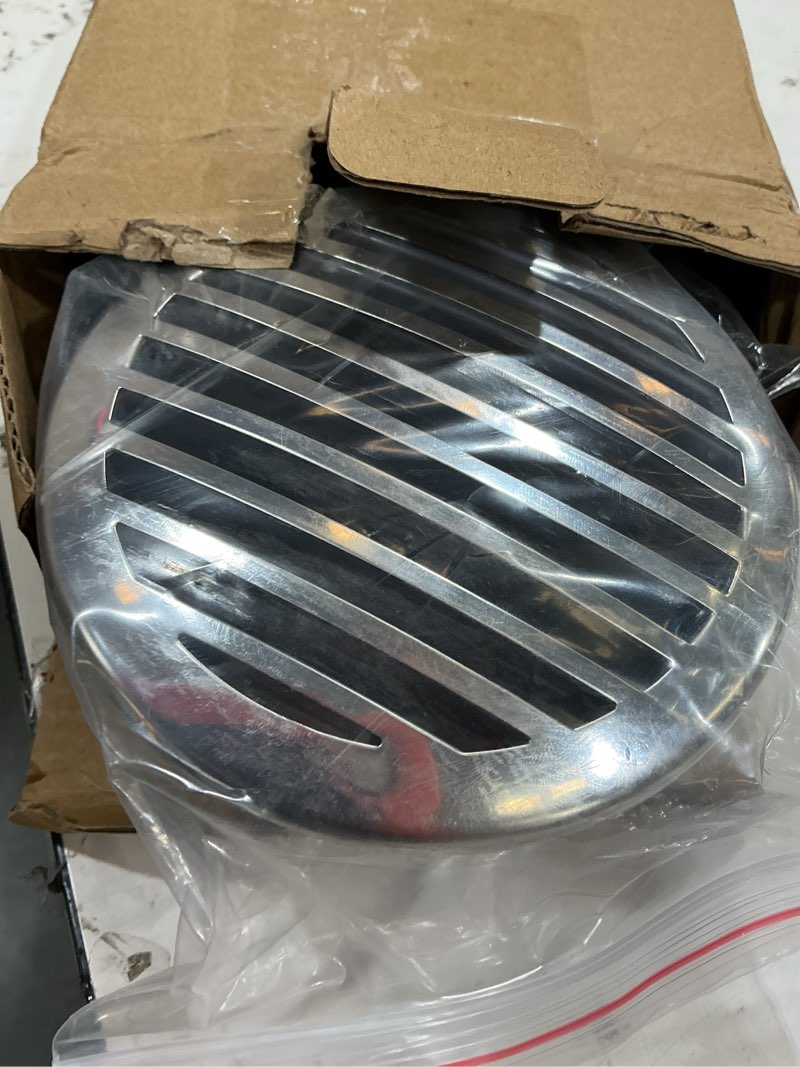 Condition photo showing Good Condition for 4pcs 4in boats airflow vent cover, 316 stainless steel abs high polished grill airflow vent cover, marine parts air outlet cover for yachts rvs