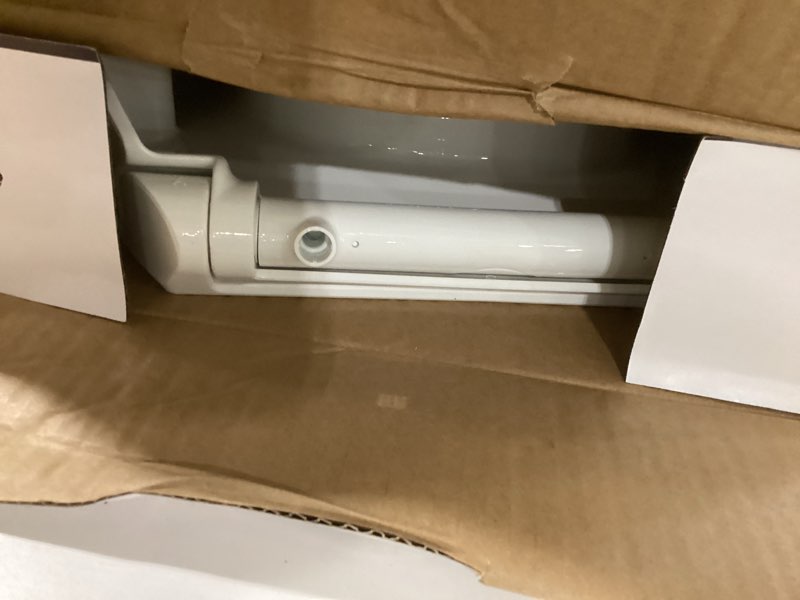 Condition photo showing As Is for kohler 25876-0 hyten 3" height, elevated soft close round toilet seat, contoured seat with grip-tight bumpers, quick-attach hardware, white white round