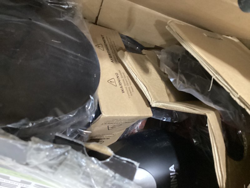 Condition photo showing As Is for ninja qb1004 blender/food processor with 450-watt base, 48oz pitcher, 16oz chopper bowl, and 40oz processor bowl for shakes, smoothies, and meal prep,black black 48 ounces