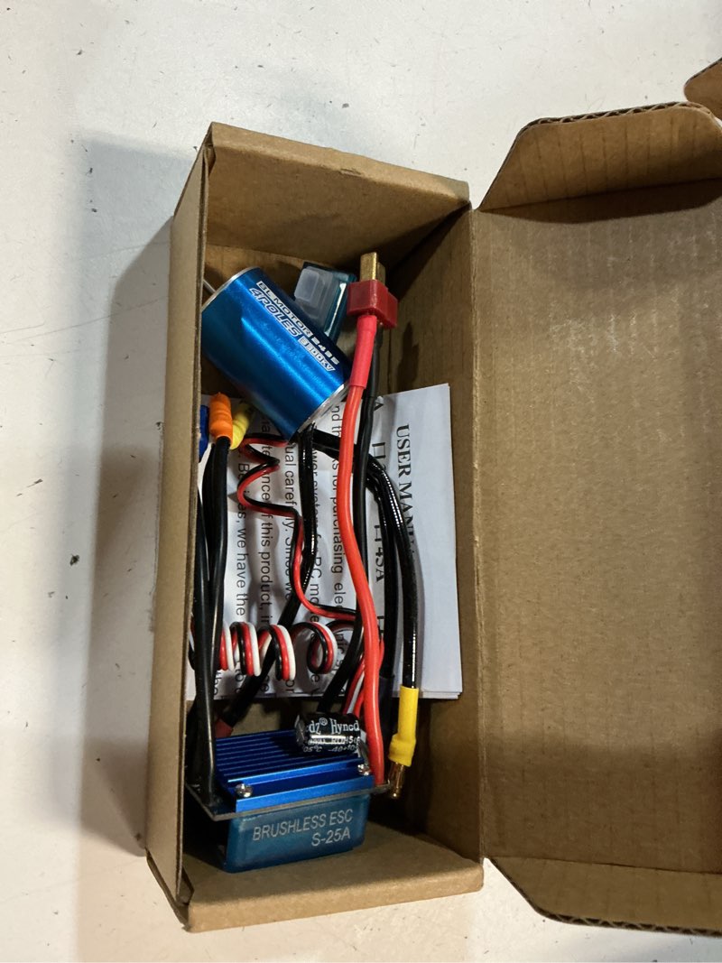 Condition photo showing Good Condition for 2435 3300kv brushless motor with 25a brushless esc speed controller rc brushless electronic speed controller for 1/16 1/18 rc car truck
