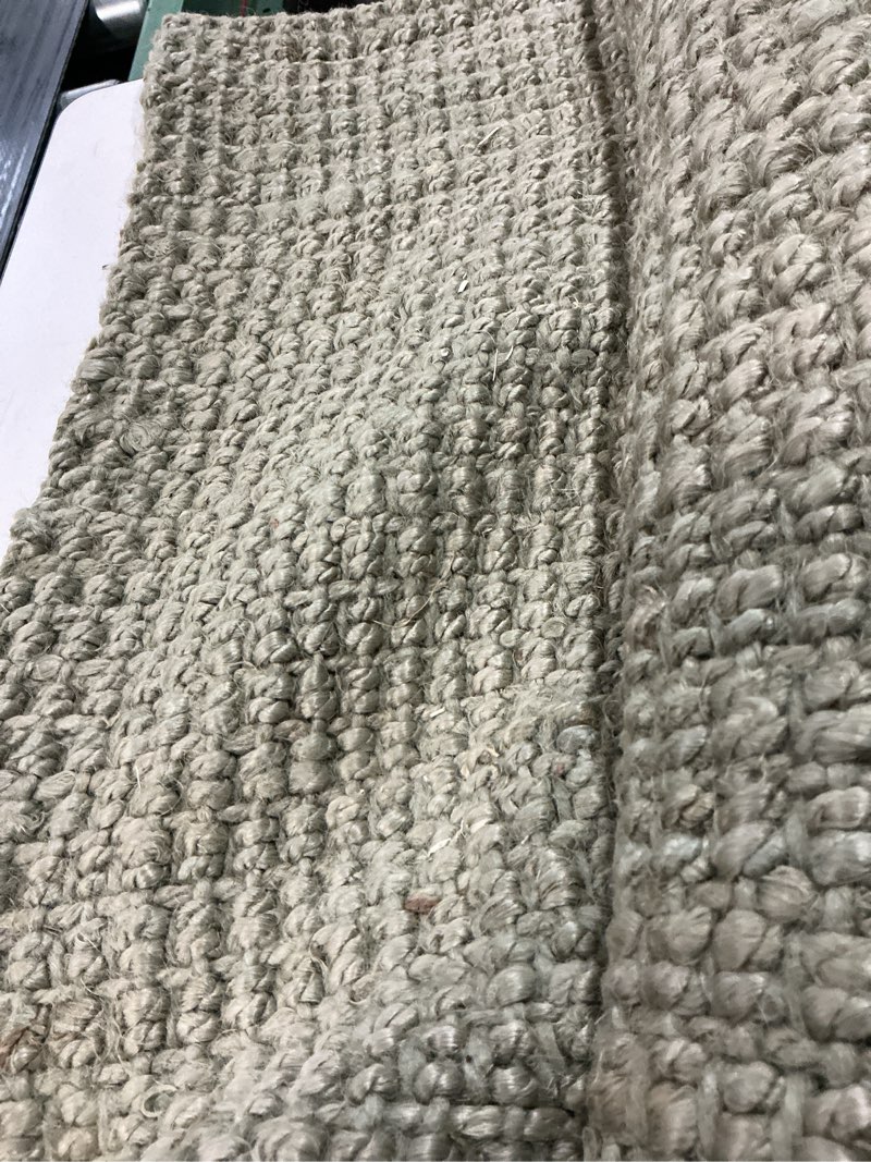 Condition photo showing As Is for JONATHAN Y Pata Hand Woven Chunky Jute Gray Indoor Area Rug, 4x6, Bohemian, Rustic, Cottage, Easy-Cleaning for Living Room, Bedroom, Kitchen, Non-Shedding (NRF102C-4) Grey 4' x 6' (Rectangular)