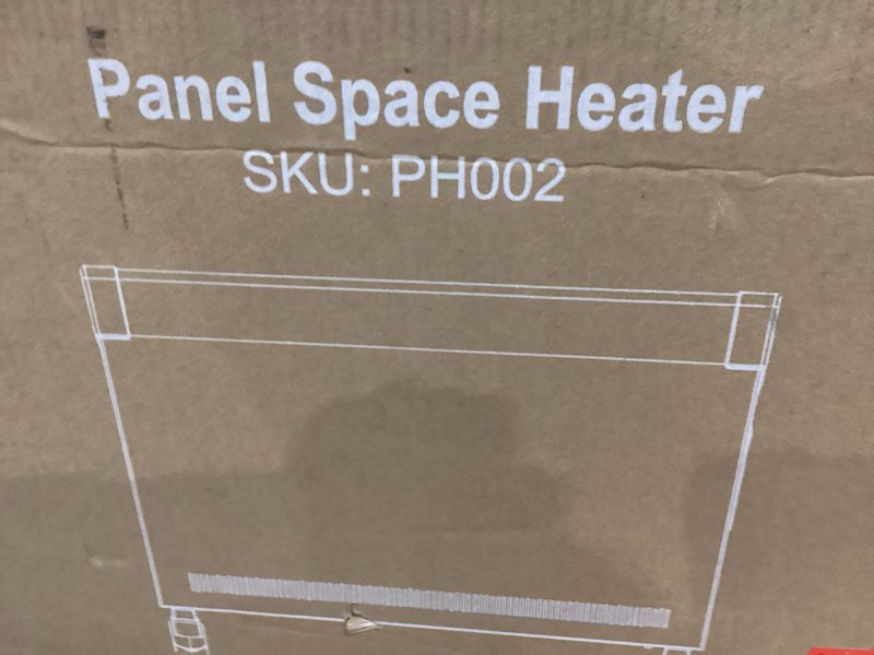 Condition photo showing Good Condition for 1500W Convection Panel Heater, Electric Space Heaters for Indoor Use Large Room Heater with Smart Thermostat, Remote, 24h Timer, Quite Heaters for Bedroom Office, Black Black Panel w/ Remote