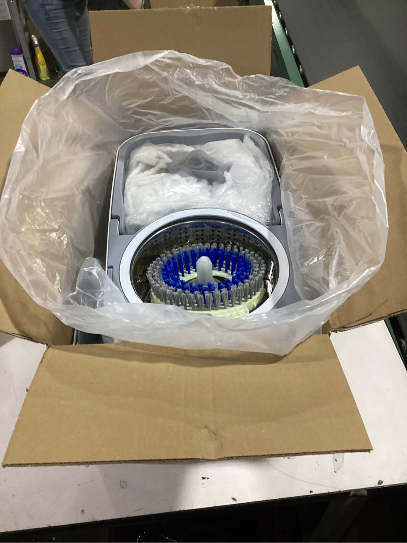 Condition photo showing New/Like New for Spin Mop Bucket Deluxe 360 Spinning Floor Cleaning System with 6 Microfiber Replacement Head Refills,62" Extended Handle,4X Wheel for Home Cleaning