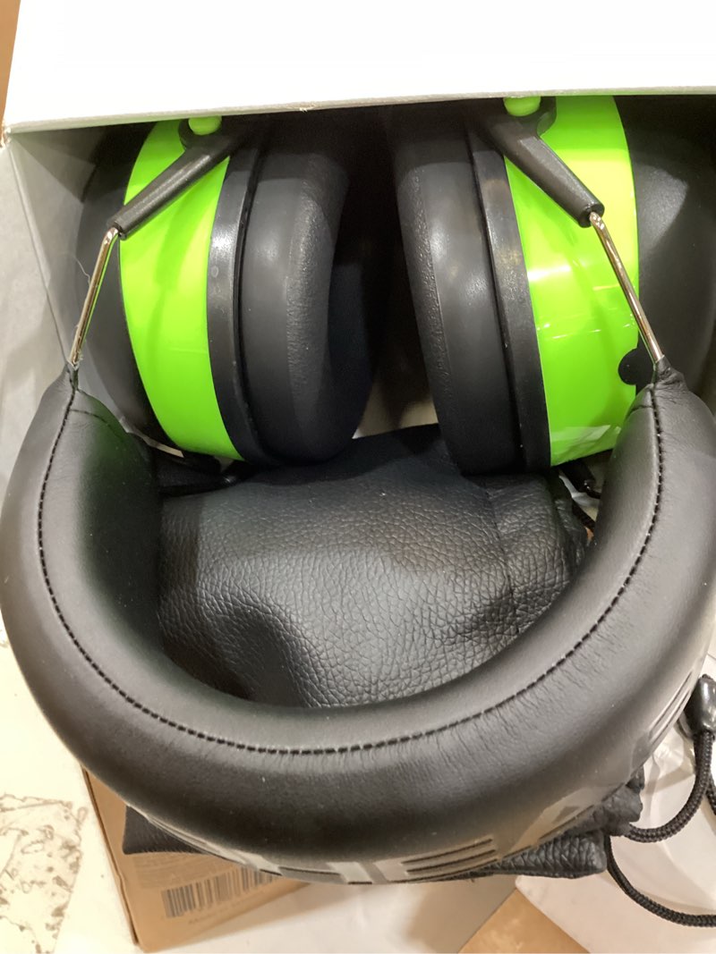 Condition photo showing Good Condition for prohear 037 bluetooth 6.0 hearing protection headphones with rechargeable 1500mah battery, 30db snr safety noise reduction ear muffs 120h playtime for mowing, workshops, snowblowing - green 037green