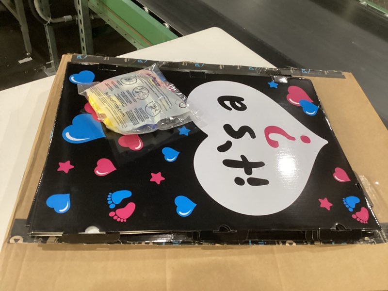 Condition photo showing As Is for MISSING AIR PUMP AND PINK AMD BLUE BALLOONS Ireer Gender Reveal Balloon Box with 16 Latex Baby Balloon Release Box Funny Ideas for Gender Reveal Party Decorations Supplies (Boy or Girl,Pink,Blue) Pink,blue Boy or Girl