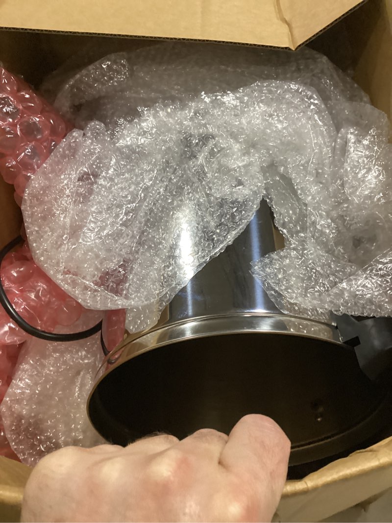 Condition photo showing Good Condition for nutrichef water boiler and hot water dispenser, 19l electric beverage dispenser with safety lock lid, non-drip tap, warm function, food grade stainless steel, home & commercial use, 19"x9"x9", silver 20.1 quarts