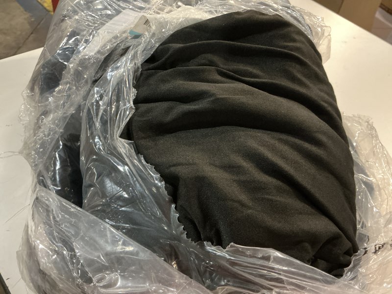 Condition photo showing Good Condition for 8 pack 5ft round spandex tablecloth 60” black table cover, round table cloth washable wrinkle resistant fitted stretch table cover for wedding party birthday banquet bar events 60 inch black 8