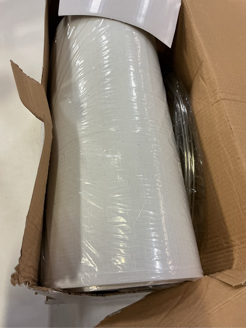 Condition photo showing New/Like New for wellmet white set of 2 drum lampshades, easy assembly required 14" top x 14" bottom x 11" high replacement lamp shades, fabric lampshades for table lamps floor lamps, metal spider fitter white 14 x 14 x 11inch