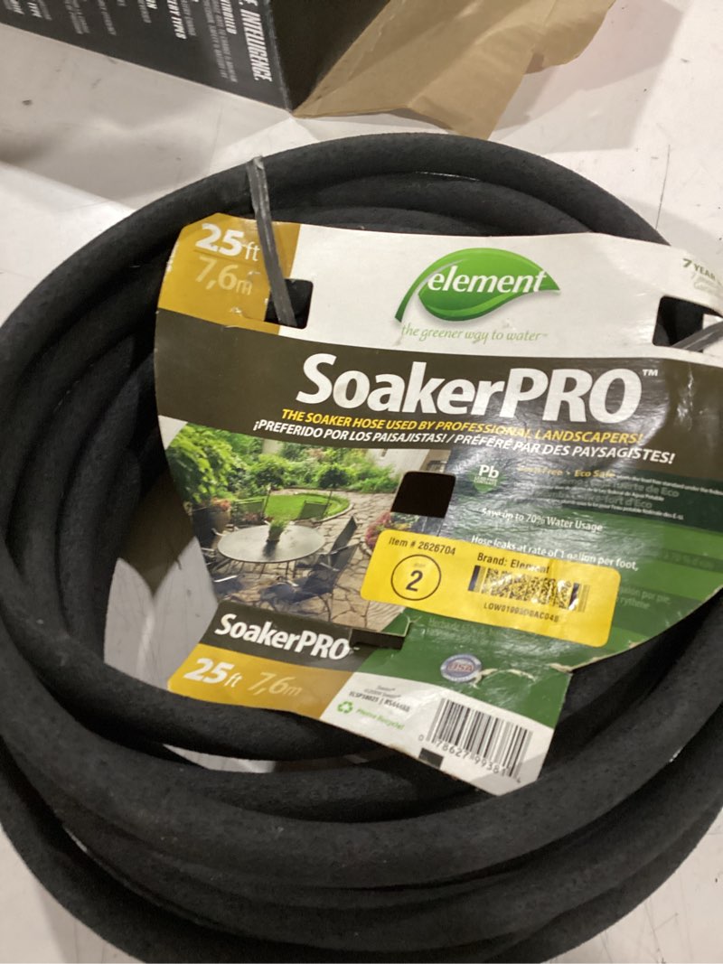 Condition photo showing Good Condition for element 3/8-in x 25-ft kink free rubber black soaker hose