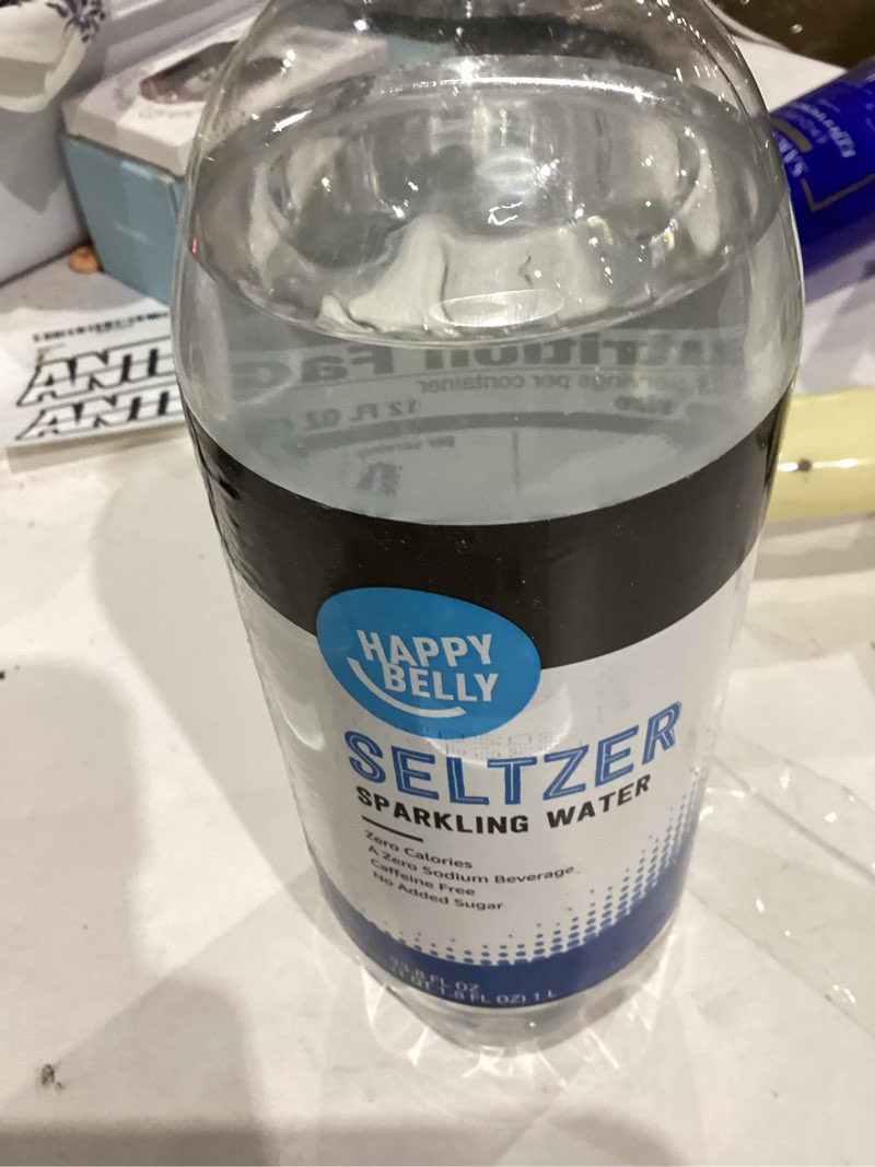 Condition photo showing New/Like New for Amazon Grocery, Seltzer Sparkling Water, 33.8 Fl Oz, Pack of 2 (Previously Happy Belly, Packaging May Vary) 33.8 Fl Oz (Pack of 2)