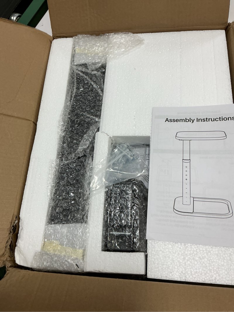 Condition photo showing New/Like New for Kitstorack TV Tray Table, Adjustable Height & Flip-Top & Rounded Metal Corners, Snack Table for Couch, Sofa, Bed, Chair, Living Room, C Shaped End Side Table for Eating, Dinner or Laptop, Small Spaces Brown Standard