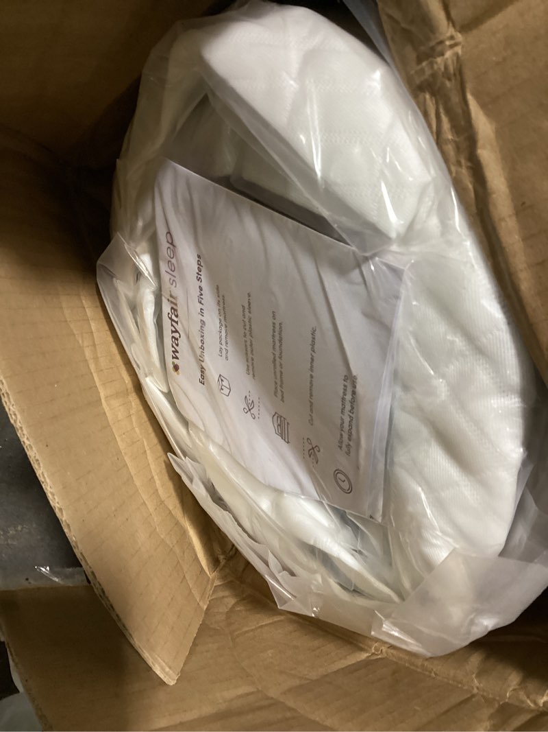 Condition photo showing As Is for homkdom full size hybrid mattress, 12 inch double mattress for apartments & solo sleepers, medium firm mattress with pocket springs & memory foam full 12inch