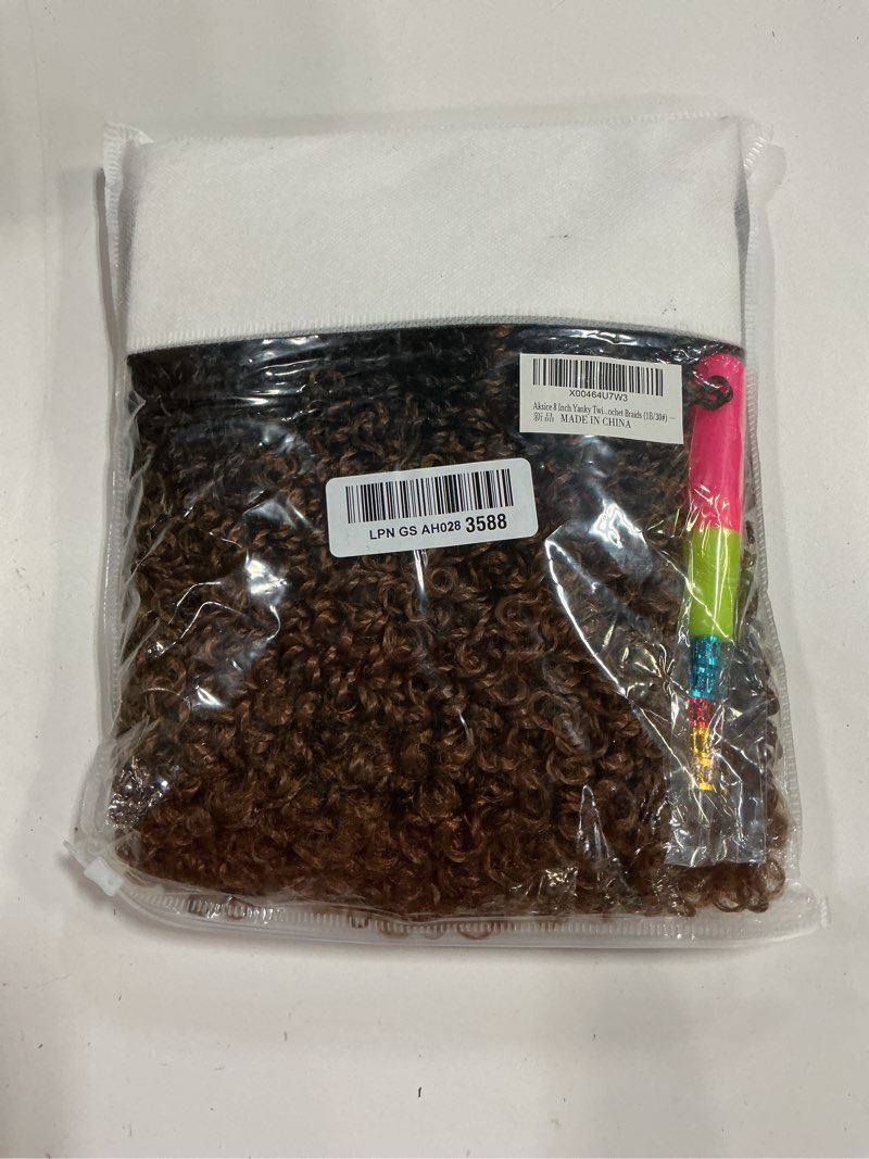Condition photo showing Good Condition for aksice 8 inch yanky twist crochet hair for black women 8 packs pre-looped yankee twist hair brown spring mini passion twist with curly ends synthetic crochet braids (8 inch, ot30#) 8 inch (pack of 8) ot30