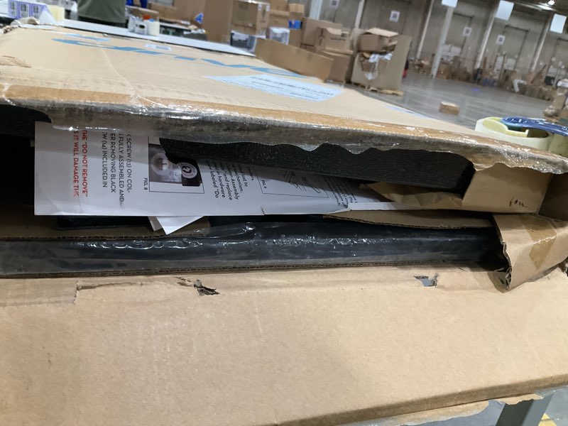 Condition photo showing Good Condition for Drive Medical Overbed Table with Wheels - Secure Height Adjustment for Comfort - Non Tilt Surface - Smooth Rolling Design - Home & Hospital Use - Woodgrain Laminate Top - Silver Vein Silver Vein Table