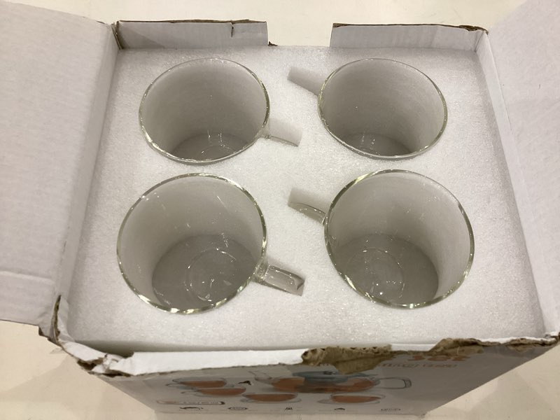 Condition photo showing New/Like New for Tea Pot Set – 1200ml Glass Teapot with Removable Stainless Steel Infuser, and 4 Glass Teacups, Stovetop Safe Tea Kettle Gift Set, Blooming and Loose Leaf Tea Maker Set 1200ML Set