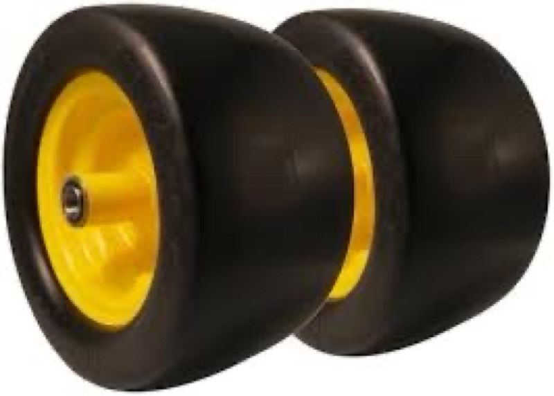 AR-PRO 11x6.00-5 Flat Free Tire and Wheel - Relacement 11x6-5 Solid Rubbe Riding Lawn Mower Tire wit