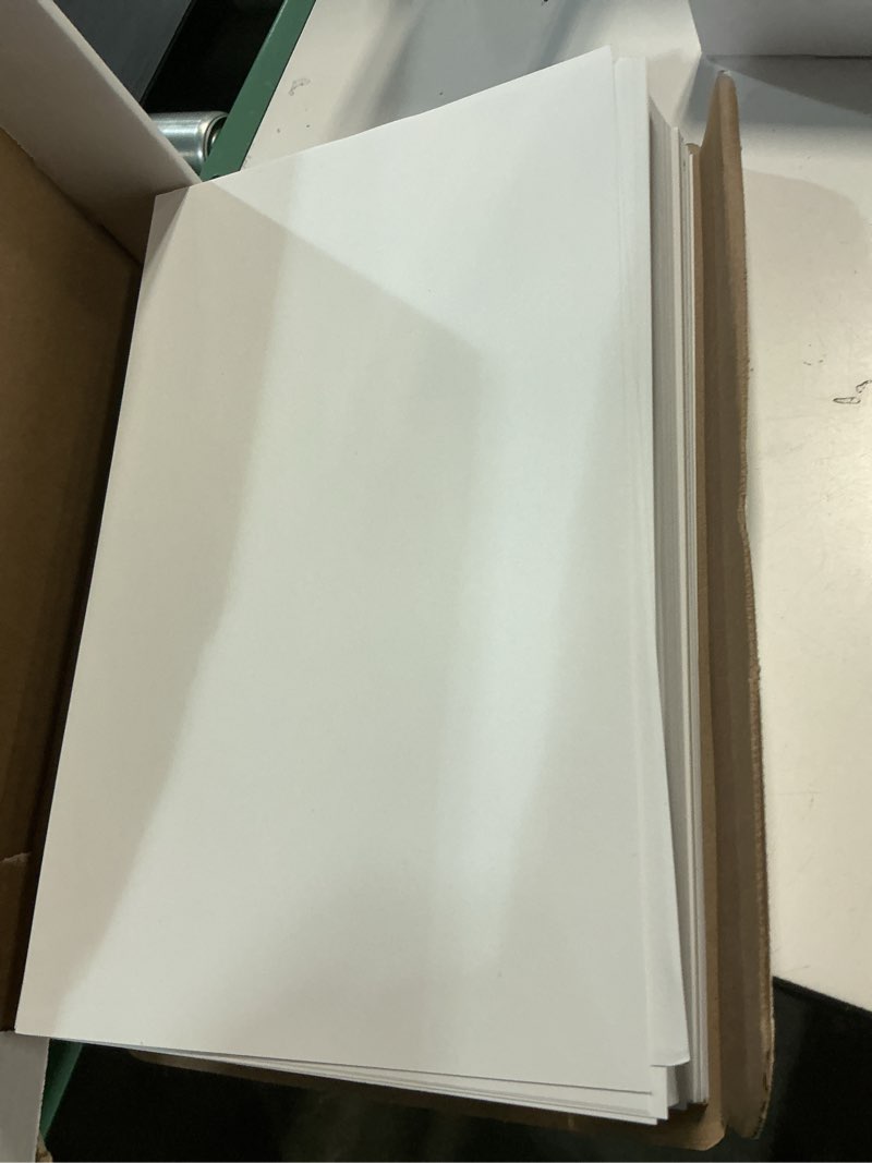 Condition photo showing Good Condition for 8 1/2" x 14" legal sized white colored cardstock - 250 sheets pack - 65lb cover - perfect for documents, programs, menus