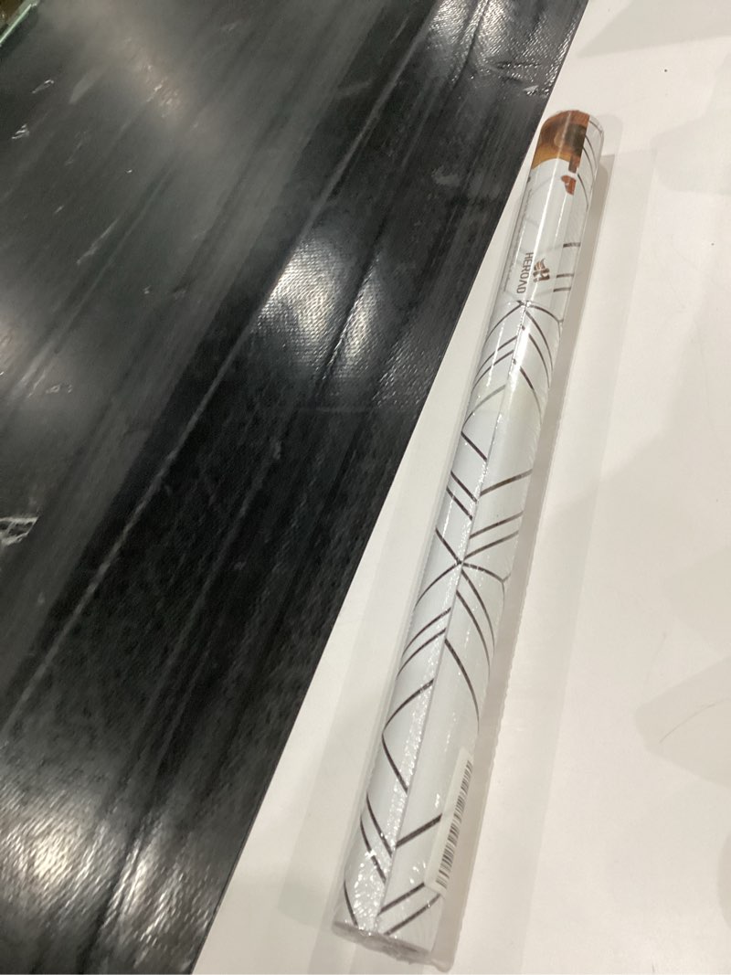 Condition photo showing New/Like New for Heroad White Peel and Stick Wallpaper White and Black Contact Paper Geometric Modern Wall Paper for Nursery Room Bedroom Bathroom Cabinets Vinyl Roll Self-Adhesive Waterproof 17.3” x 78.7” 17.3" x 78.7" White