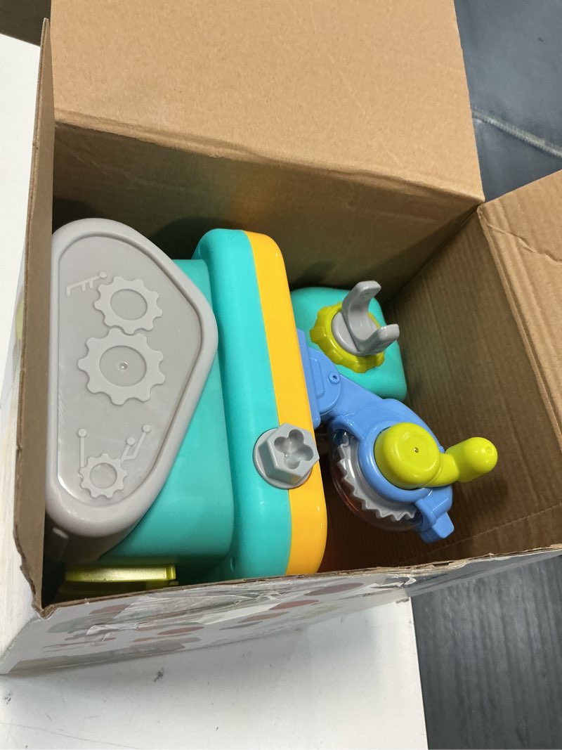 Condition photo showing Good Condition for iplay, ilearn toddler musical workbench toys for one year old boys, baby pretend play tool set, infant shape sorter activities, kids pounding game, 1st birthday gift for 12 18 24 month girls age 1 2 3