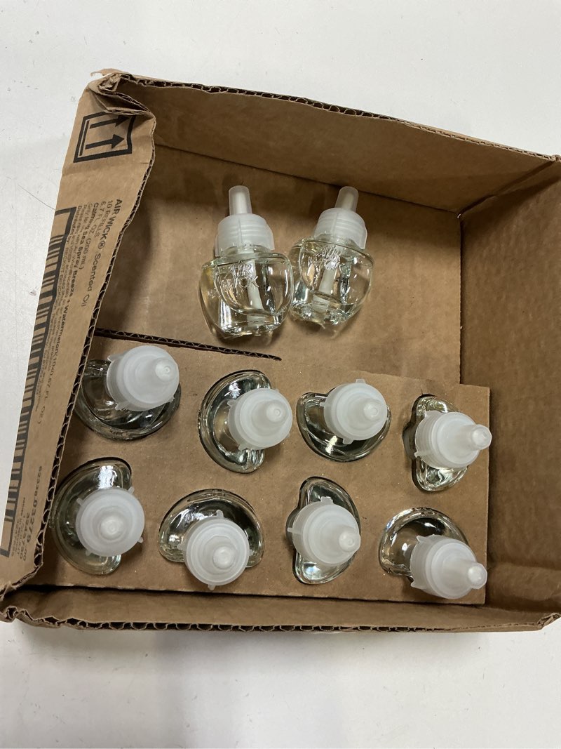Condition photo showing New/Like New for air wick plug-in scented oil refills, 10 count, calming sea spray & fresh watermelon, air freshener, essential oils, eco friendly calming sea spray breeze & fresh watermelon 10 count (pack of 1)