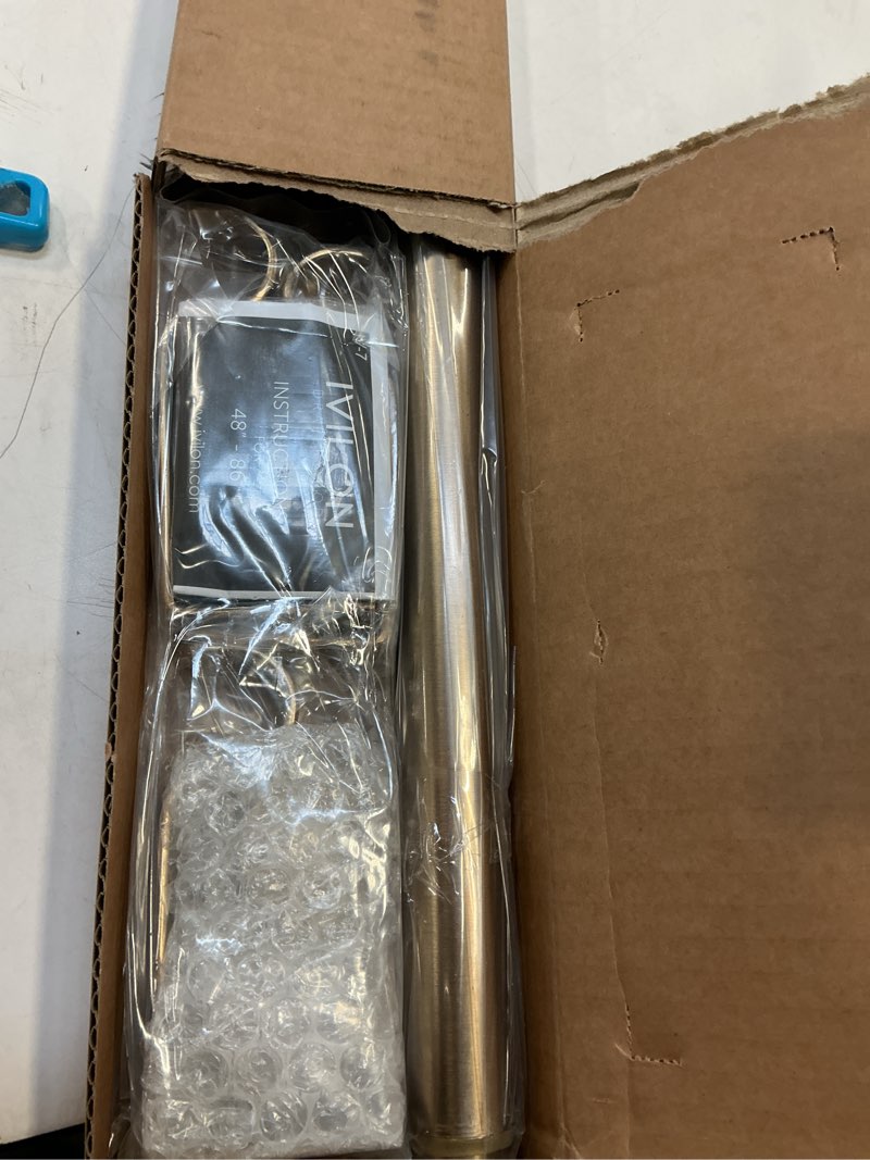 Condition photo showing New/Like New for Ivilon Window Curtain Rod Decorative End Cap Design, 1 Inch Rod, 48 to 86 Inch. Warm Gold 48" to 86" Warm Gold