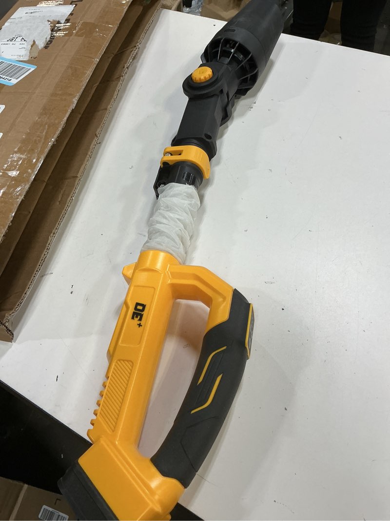 Condition photo showing As Is for leaf blower cordless for dewalt 20v max battery, 31000rpm brushless motor, 650cfm / 280mph, 60° adjustable head, telescopic pole & 3-speed electric blowers for lawn care, wet leaves, snow removal 36 inches 650 cfm pole blower for dewalt 20v