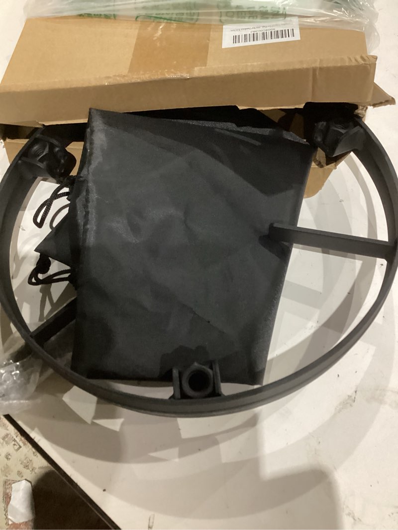 Condition photo showing As Is for campfire tripod for dutch oven, portable camping tripod for open fire cooking, rust-resistant cooking stand