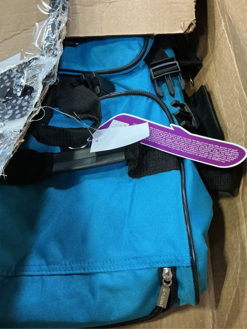 Condition photo showing Good Condition for rockland rolling duffel bag, black, 22" turquoise 22 inches