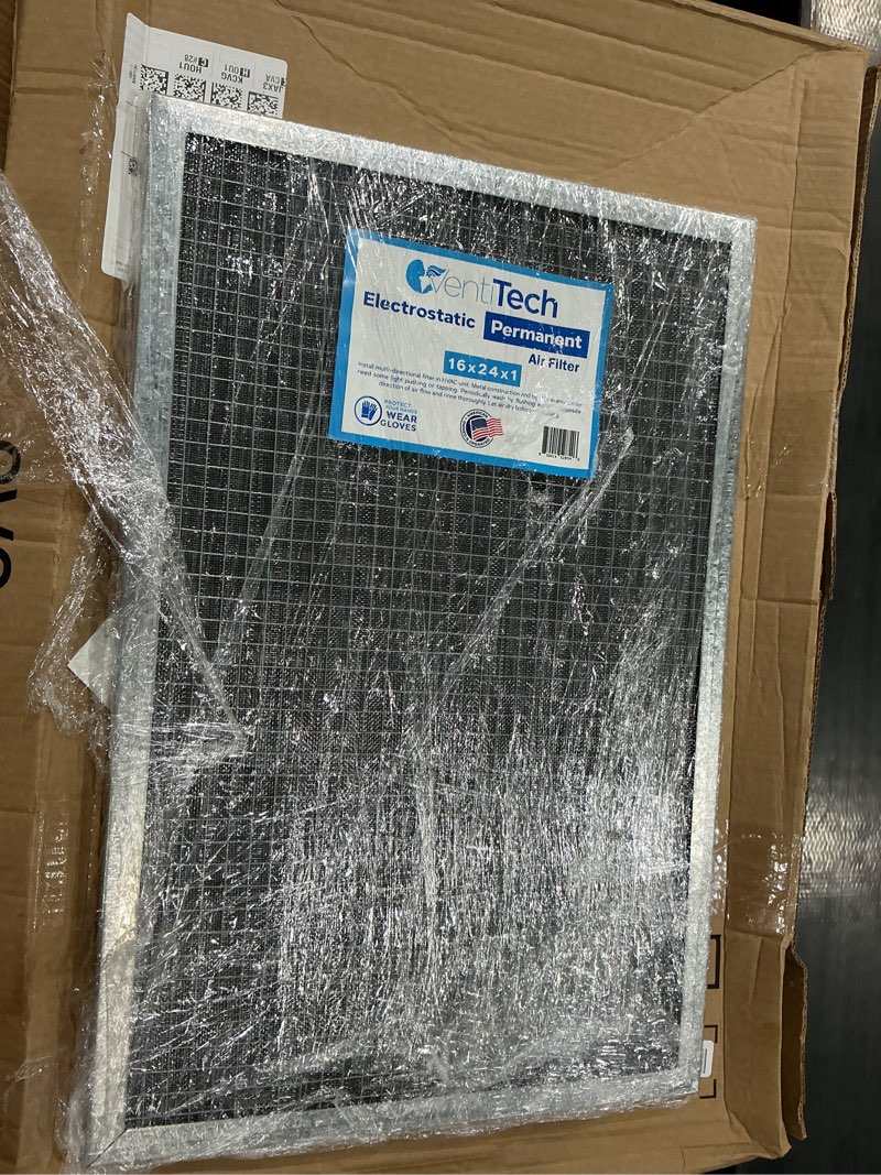 Condition photo showing Good Condition for venti tech 16x24x1 washable electrostatic air filter. reusable ...