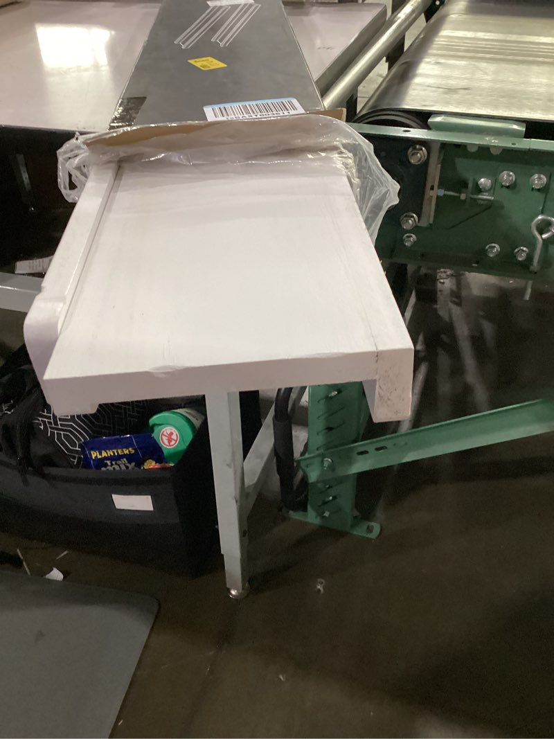 Condition photo showing As Is for white floating shelf unknown size