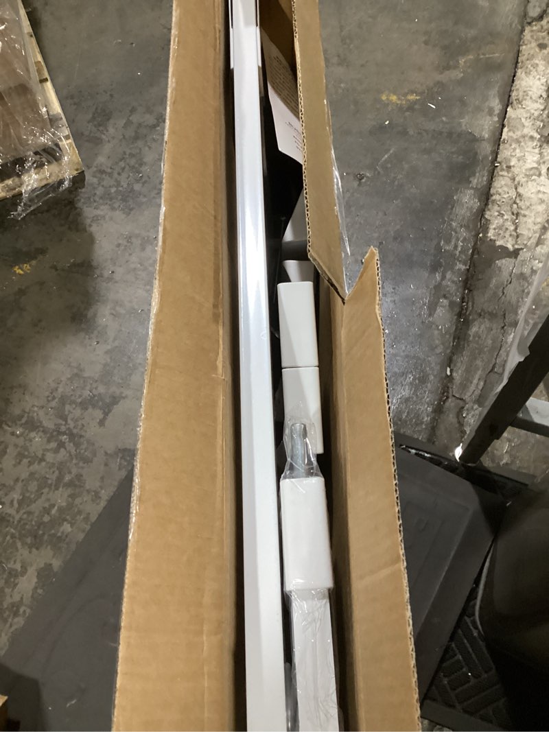 Condition photo showing Good Condition for clear baby safety gate for stairs,29"-48" wide, 30" tall pressure mounted acrylic pet gate, easy walk through auto close child gate for doorways and house,29.52-47.24" white 29.52-47.24"
