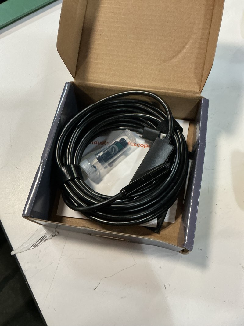 Condition photo showing Good Condition for endoscope camera with light, 1920p hd borescope tools with 8 adjustable led lights, endoscope with semi-rigid snake camera, inspection borescope for ios and android - 16.4ft single lens