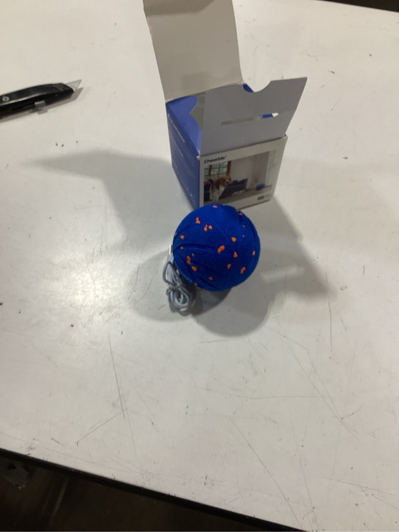 Condition photo showing Good Condition for cheerble smart interactive dog toy, wicked ball air, automatic moving, bouncing, and rotating, e-tpu material, ipx7 waterproof rating, active rolling ball for puppy, medium and large dogs blue