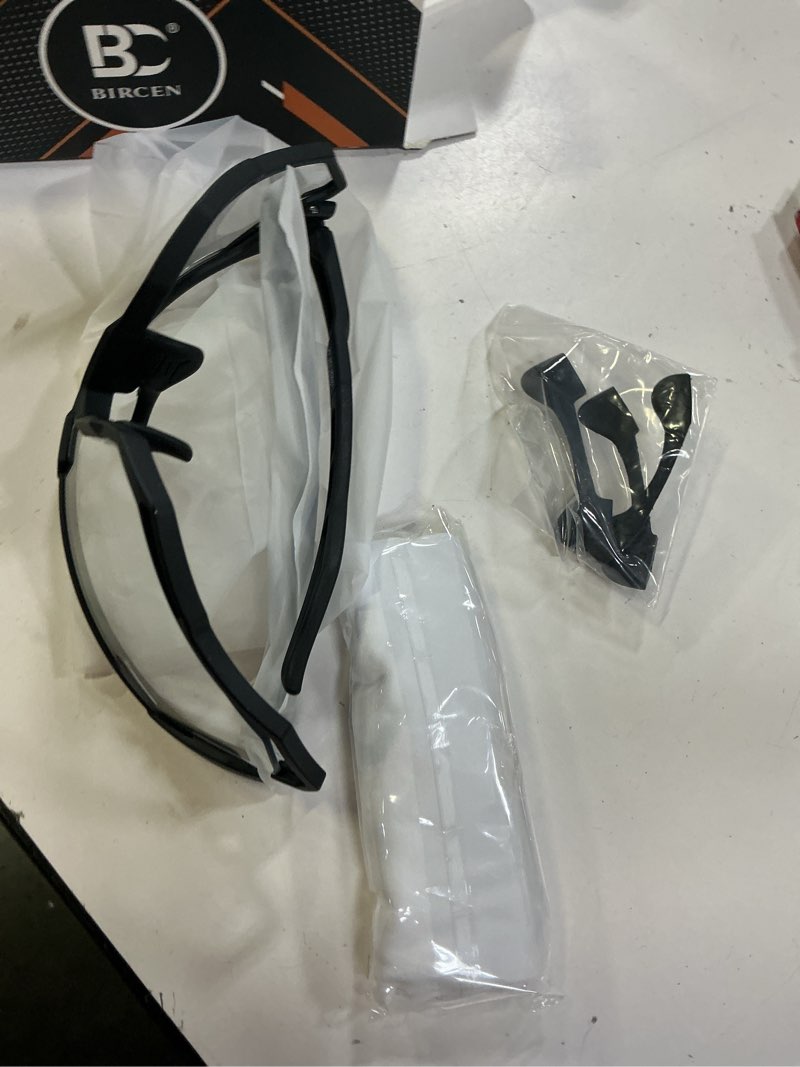Condition photo showing New/Like New for bircen photochromic cycling glasses: mountain bike sports sunglasses for men women running riding mtb baseball