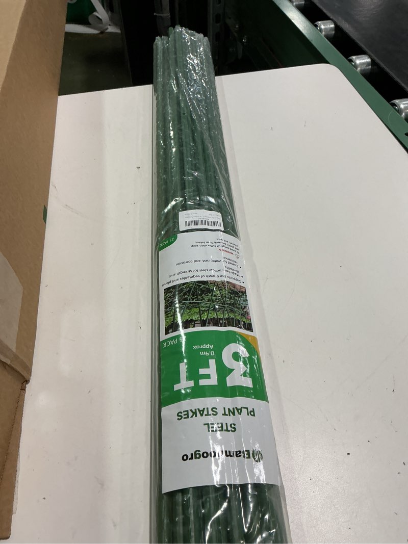 Condition photo showing New/Like New for 3ft Garden Stakes, Plastic Coated Steel Plant Stakes for Climbing Plants 25pcs