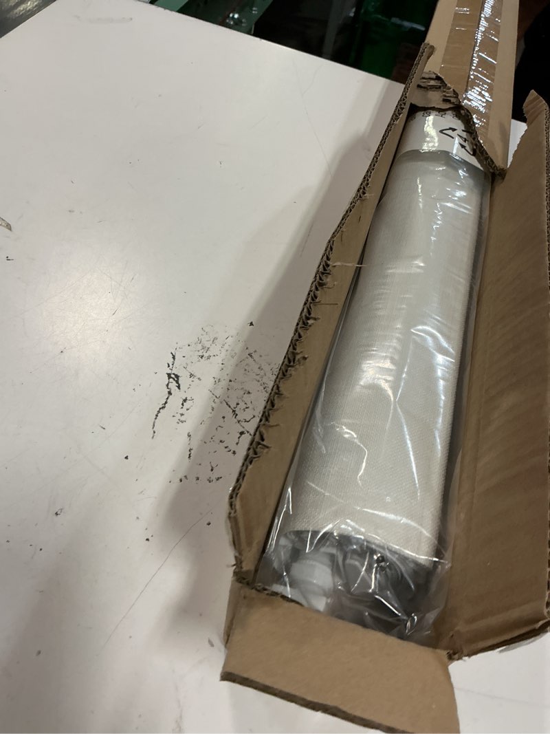 Condition photo showing Good Condition for lazblinds no tools no drill cordless roman shades for windows, blackout thermal insulated uv blocking window blinds, lightweight fabric blinds for indoor windows, 35" w x 48" h, blackout - white white 35" w x 48" h