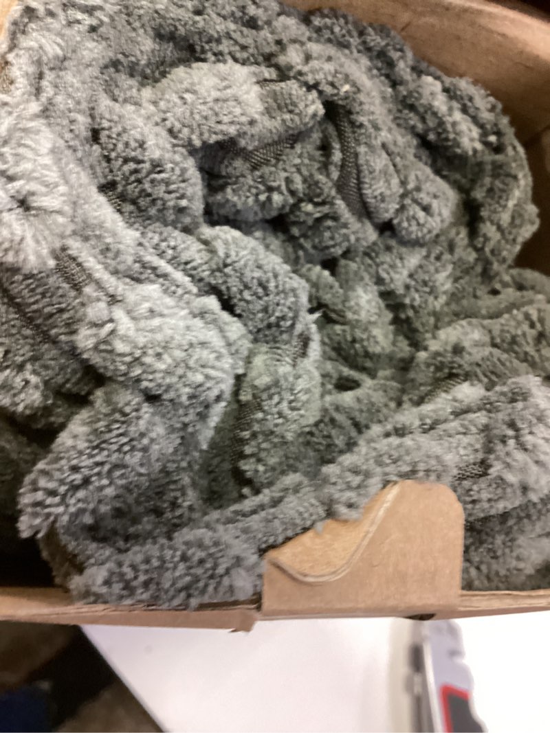 Condition photo showing Good Condition for kevin textile euro sham pillow covers 28x28 inch 2 packs soft boho striped corduroy decorative throw pillows for living room couch bed sofa rustic farmhouse home decor 71x71cm dark grey 28" x 28" (pack of 2) dark grey