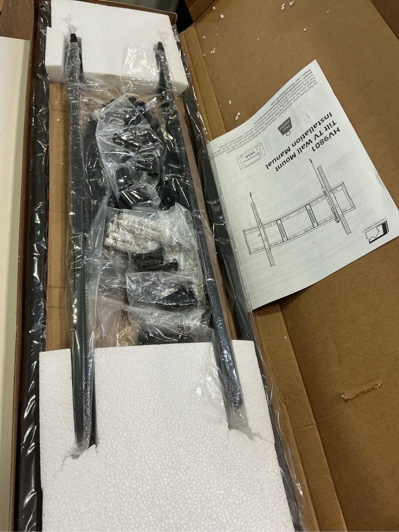 Condition photo showing New/Like New for HOME VISION Heavy Duty Tilt TV Wall Mount Bracket for 48-120 Inch Flat/Curved TVs, 200Lbs Capacity, Fits 16/18/24 Inch Studs, Max VESA 800x600mm for LED OLED LCD