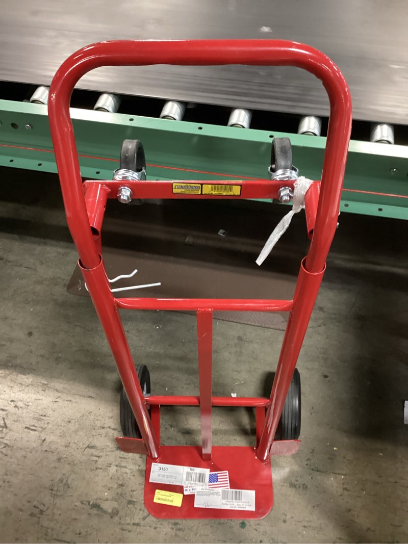 Condition photo showing As Is for milwaukee 600 lb. capacity 2-in-1 convertible hand truck