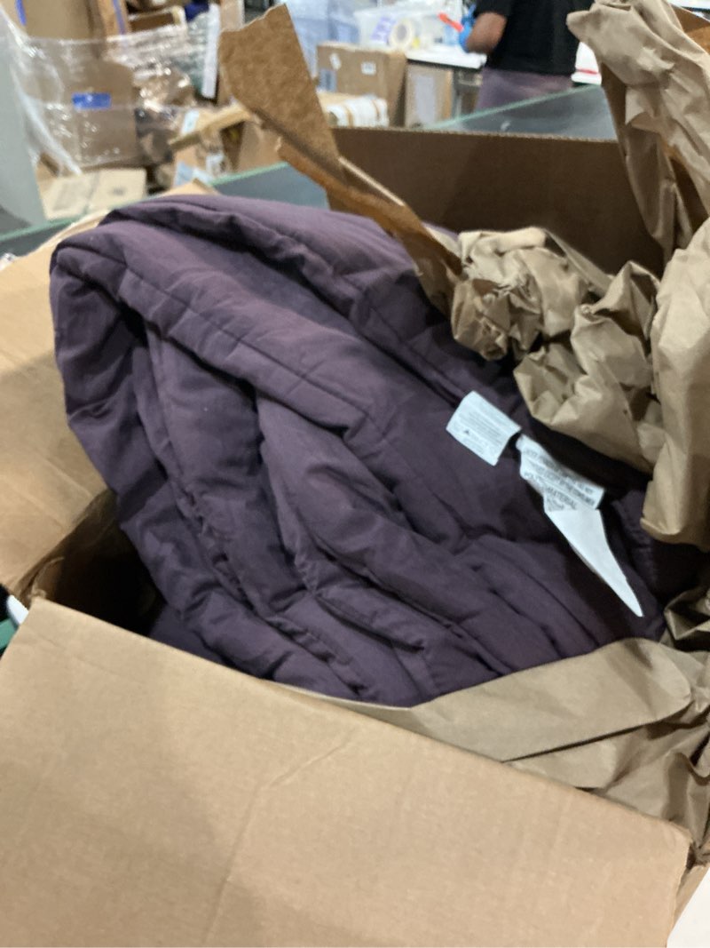 Condition photo showing As Is for downcool queen comforter set -all season bedding comforters sets with 2 pillow cases-3 pieces bedding sets queen -down alternative purple queen size comforter sets(88"x92")