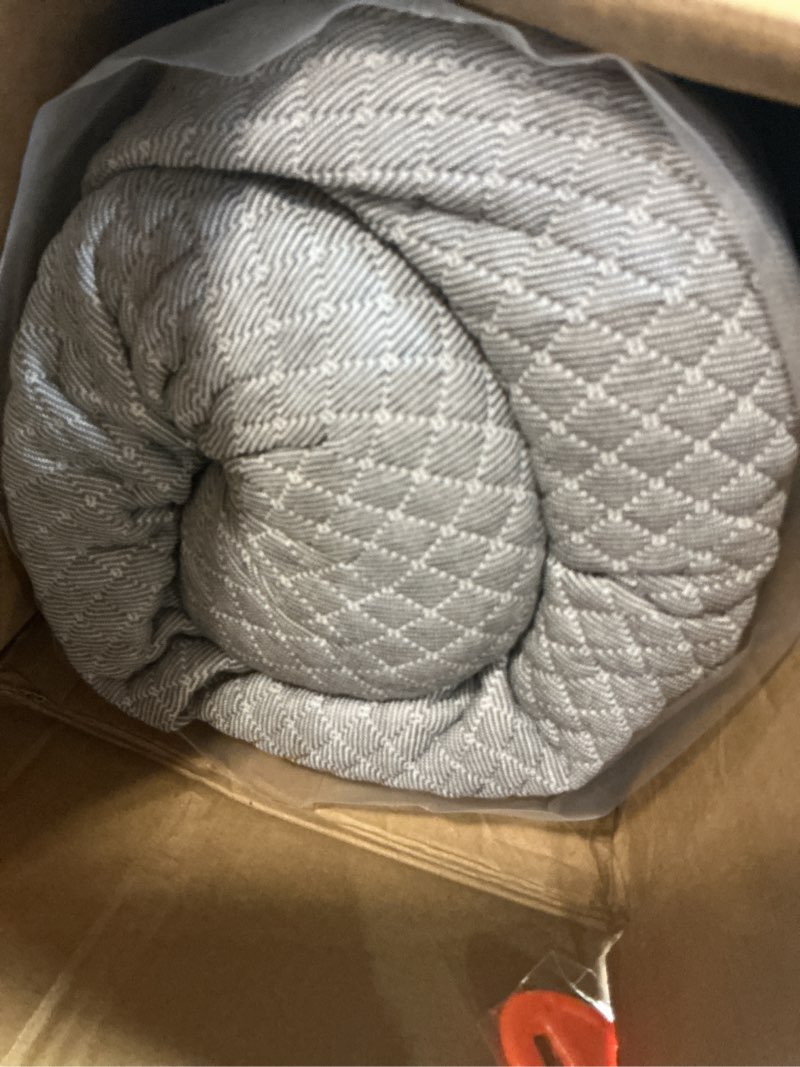 Condition photo showing Good Condition for wedge headboard pillow for bed, twin dorm headboard pillow support for sitting up, reading, relaxing, bolster pillow with removable washable cover, gray twin gray