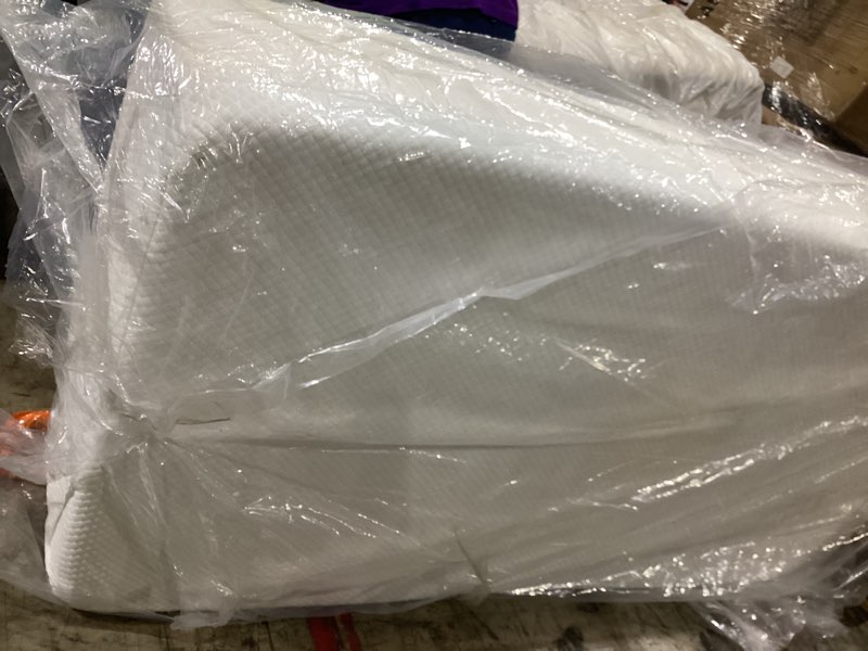 Condition photo showing As Is for paylesshere 12 inch twin xl green tea memory foam mattress cooling gel infused mattress,medium firm mattresses fiberglass free/certipur-us certified/bed-in-a-box/pressure relieving twin xl size,white white twin xl 12 in