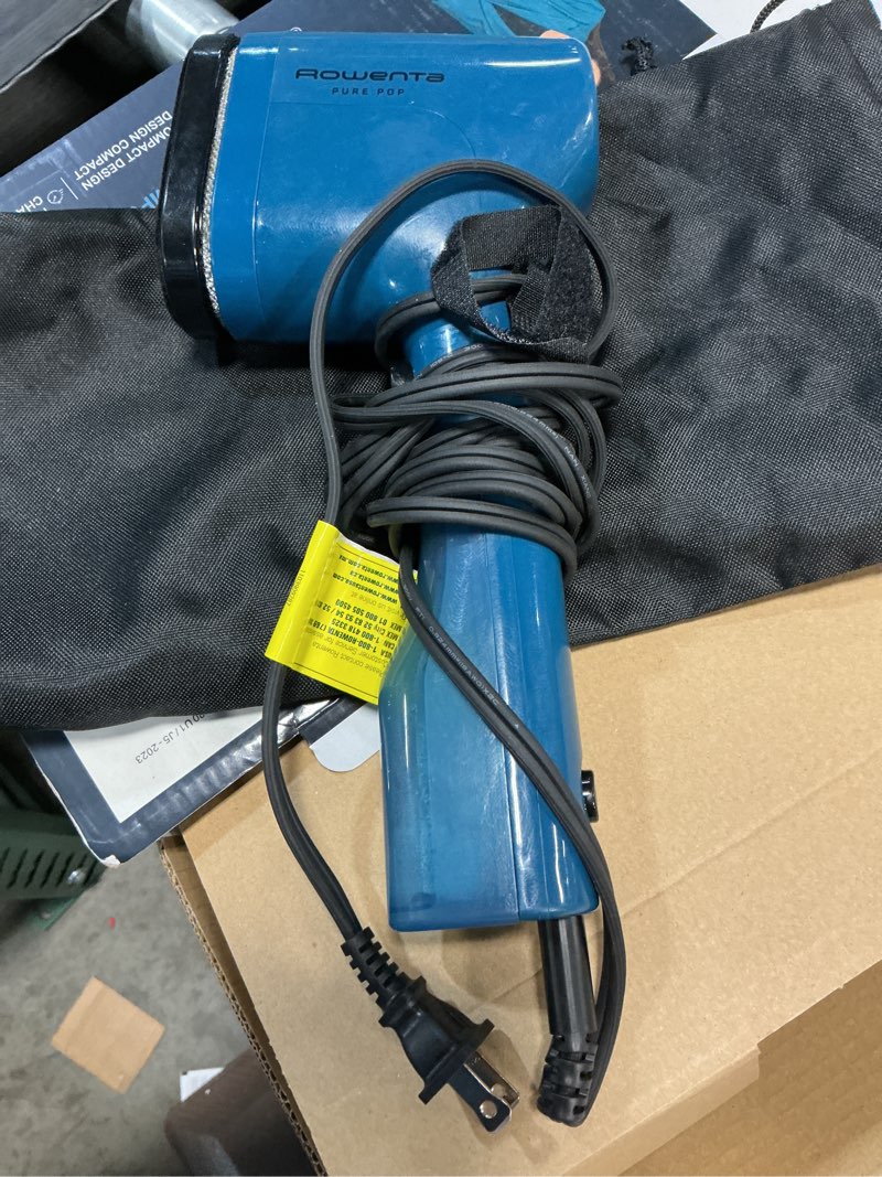 Condition photo showing Good Condition for Rowenta, Steamer for Clothes, PurePop Handheld Steamer, 1.5 Lbs, 15 Second Heatup, 2.3 Oz Capacity, 1150 Watts, Ironing, Blue Clothes Steamer, Vacation Essentials, Travel Must Have, DR2020