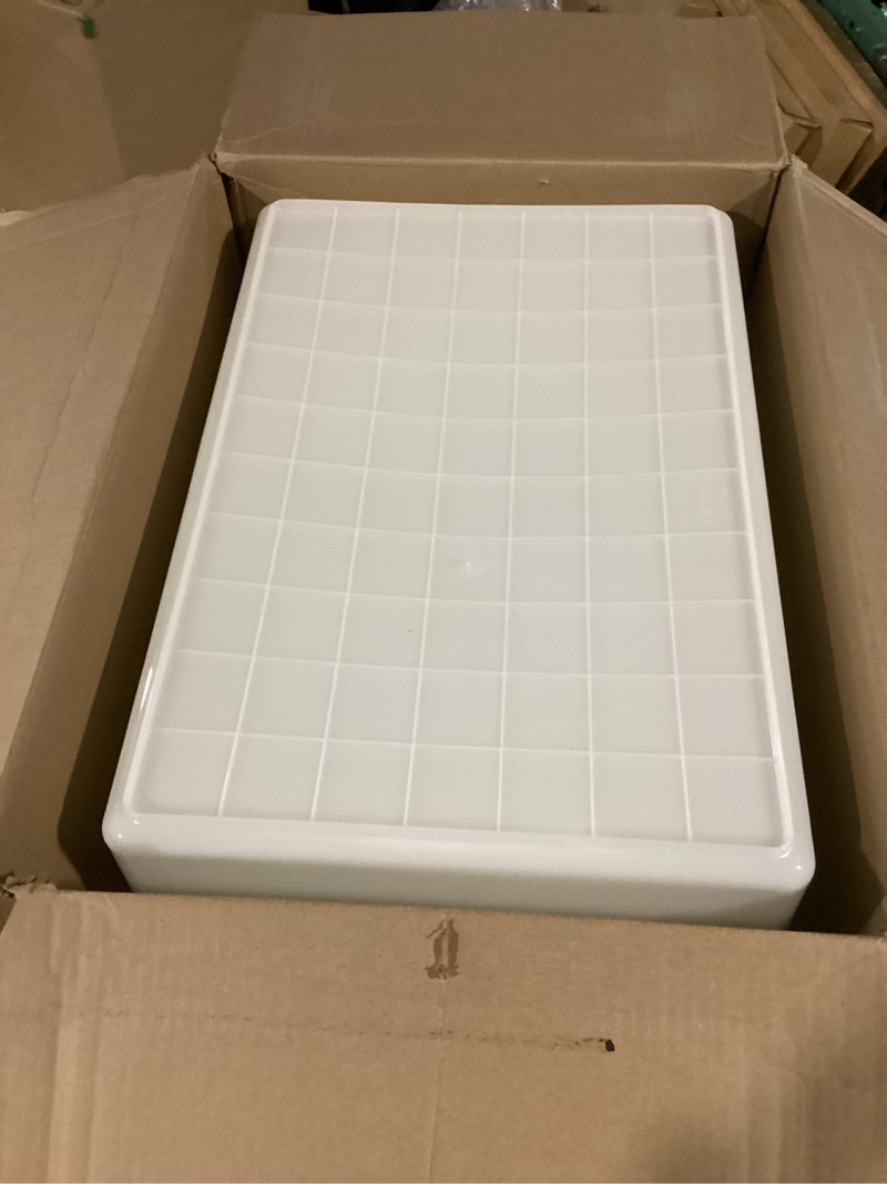 Condition photo showing As Is for IRIS USA 144 Qt Stackable Plastic Storage Bins with Lids, 3 Pack - BPA-Free, Discreet Organizing Solution, Latches, Durable Nestable Containers, Secure Pull Handle, Made in USA - Pearl 144 Qt. - 3 Pack