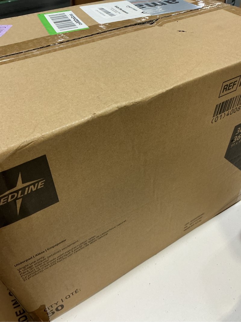 Condition photo showing Good Condition for Medline Super Absorbent Underpad, 36" x 36", 50 Count, Extra Large Disposable Incontinence Pads, Protective Bed Pads, Chucks, For Kids, Adults, Elderly, Furniture & Surface Protection Pee Pad 36 inches x 36 inches